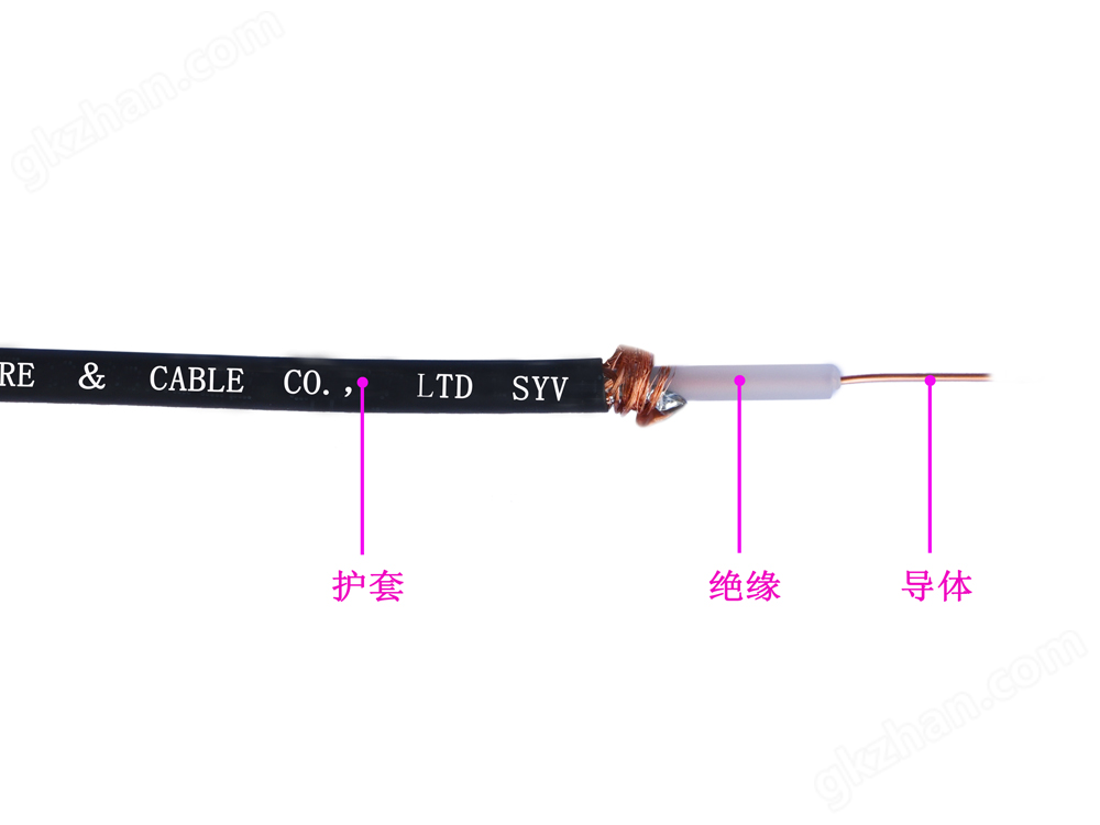 SYV50型 銅導(dǎo)體實芯聚乙烯絕緣 50Ω 同軸電纜(圖1)